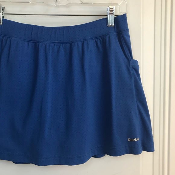 🔴 4/$15 REEBOK cobalt blue perforated mini athletic skirt skort size M in EUC - Picture 5 of 12